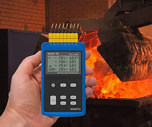 Sensoten 5pcs Pack High Accuracy K Type Mini-Connector Thermocouple Temperature Probe Sensor, 1 Meter Long Measure Range -200°C~260°C (-328°F~500°F)